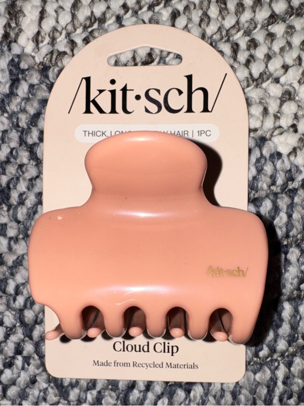 Kitsch Peach Cloud Hair Clip - Thick or Long Hair